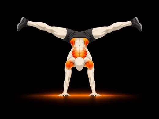 Straddle Press to Handstand illustration